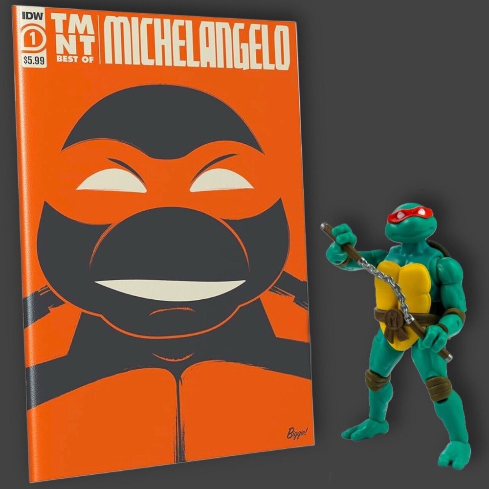 TMNT Michelangelo Comic Book & Action Figure By Loyal Subjects New In Box